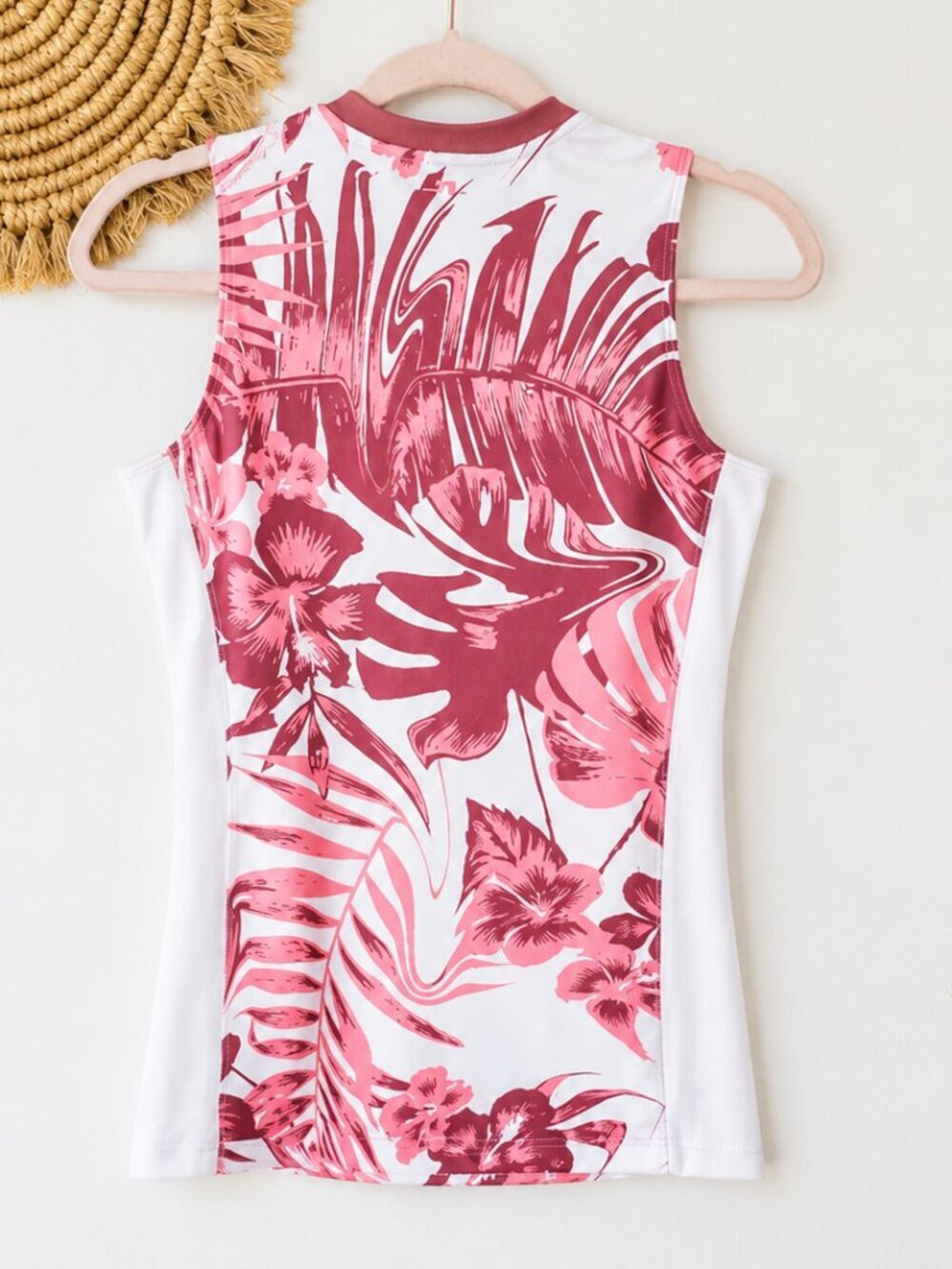 J. Lindeberg NEW Meya Hibiscus Pink Sleeveless Golf Tennis Pickleball Top SZ XS - Picture 3 of 10